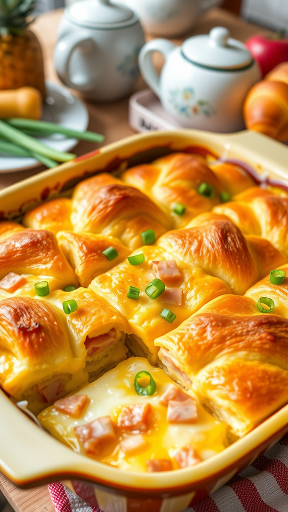 Delicious Croissant Breakfast Casserole